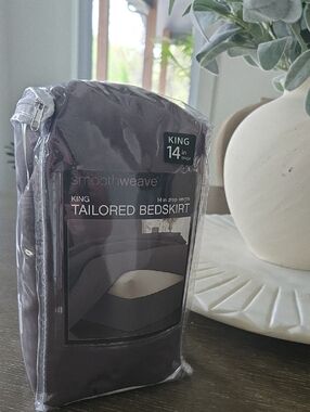 King Tailored Bedskirt — Charcoal Gray